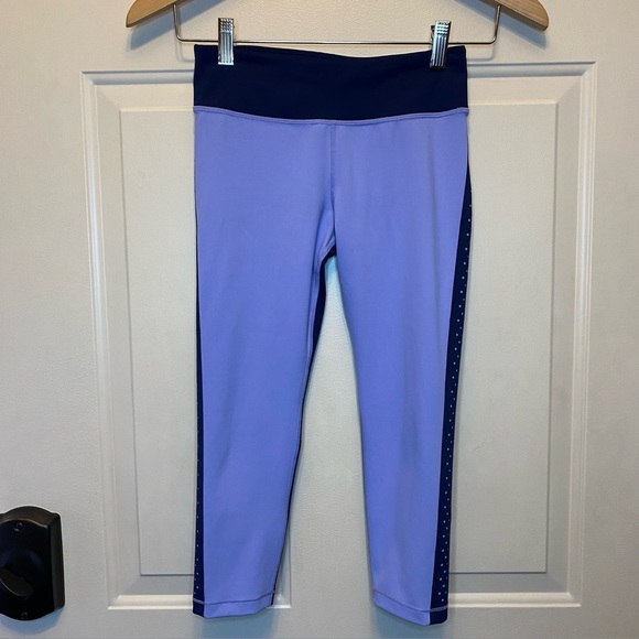 Athleta Girl Spring It On Cropped Leggings Sz L/12 2 Tone - Picture 1 of 10